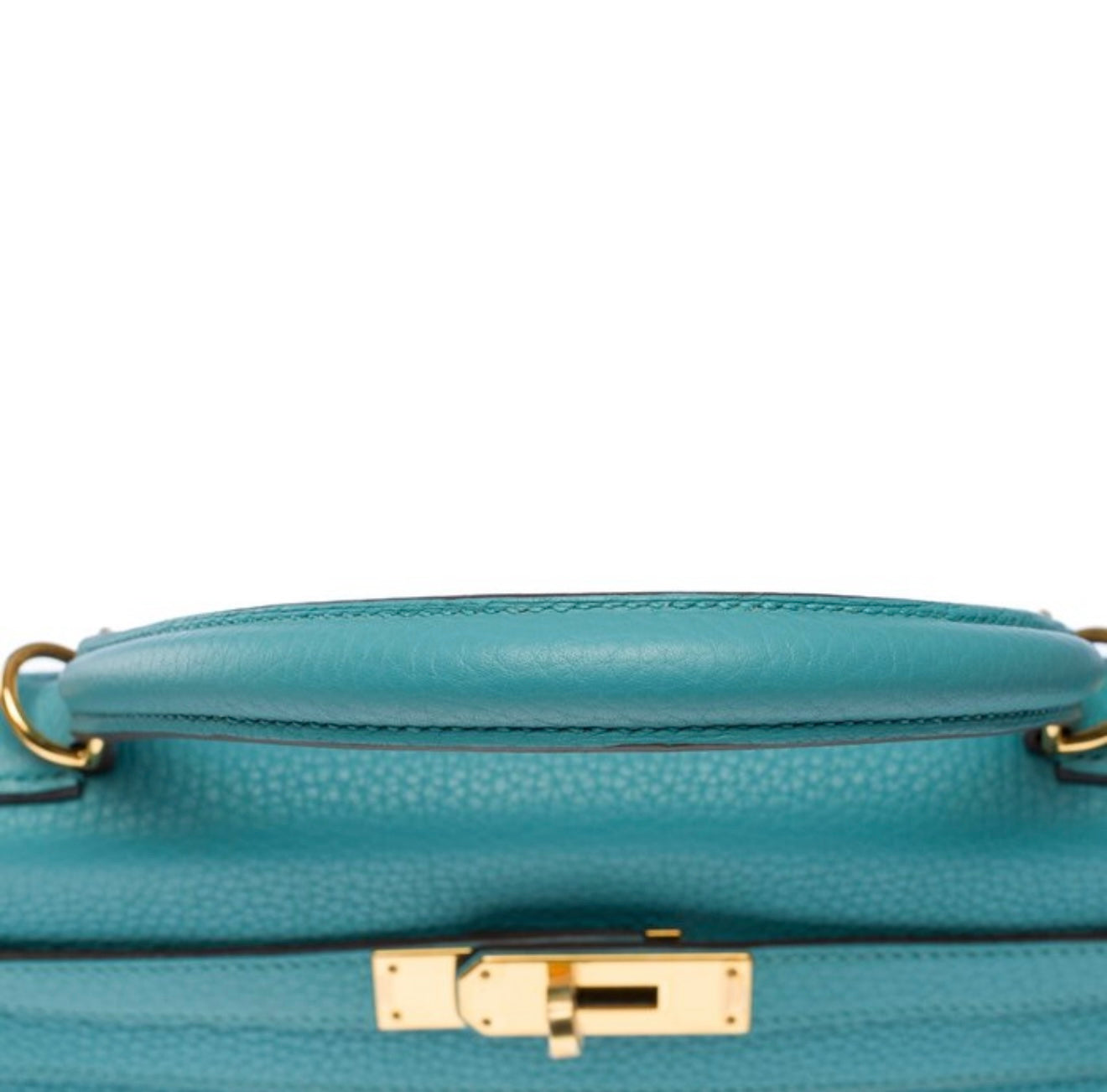Hermès Kelly 28 Togo Leder „Blue Atoll“ – mit Gold-Hardware & Full Set (2015)
