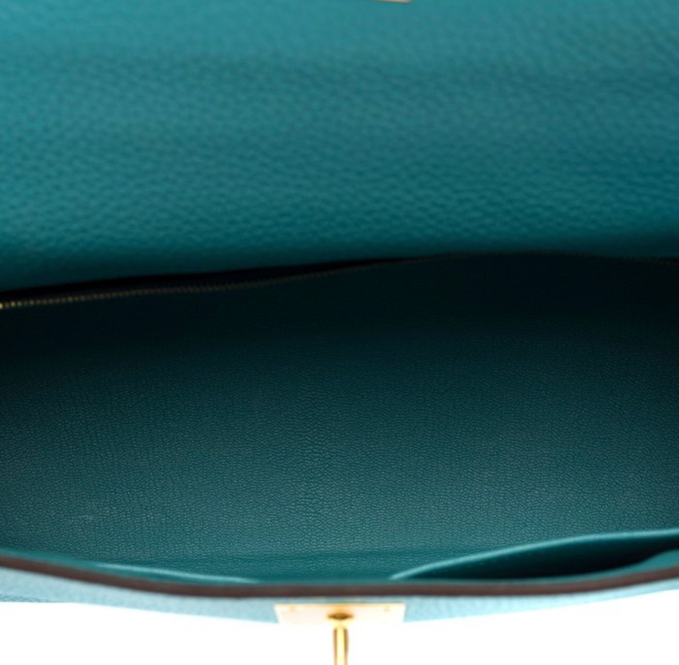 Hermès Kelly 28 Togo Leder „Blue Atoll“ – mit Gold-Hardware & Full Set (2015)
