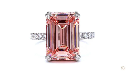 Luxuriöser Platin-Verlobungsring mit 10,56ct Fancy Pink Lab Grown Diamant – IGI Zertifikat